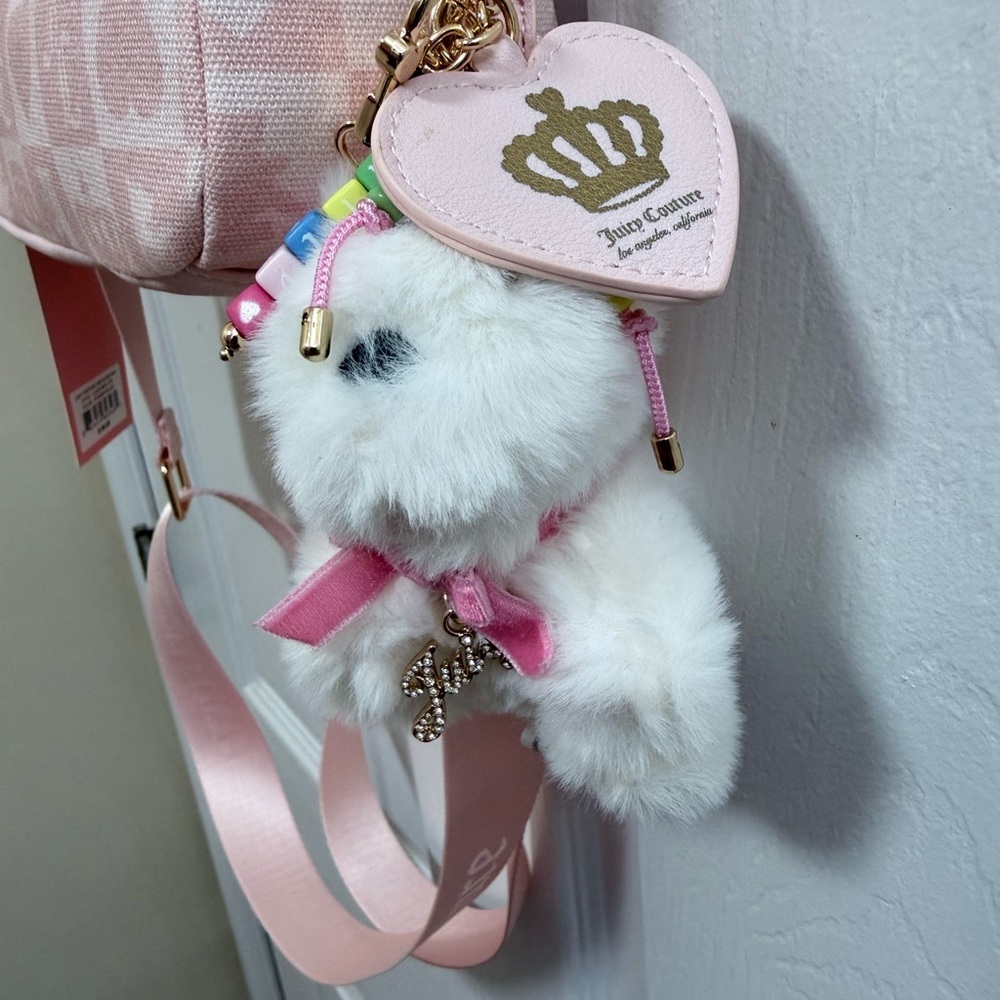 NWT Juicy Couture Juicy Festival Shoulder Bag In Powder Blush Pink - Picture 3 of 4